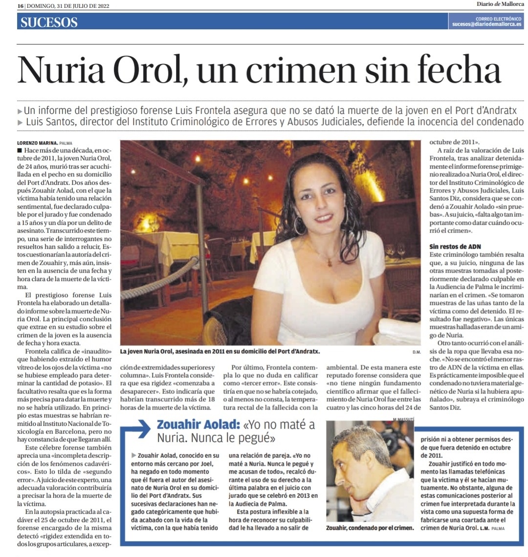 Homicidio Nuria Oriol